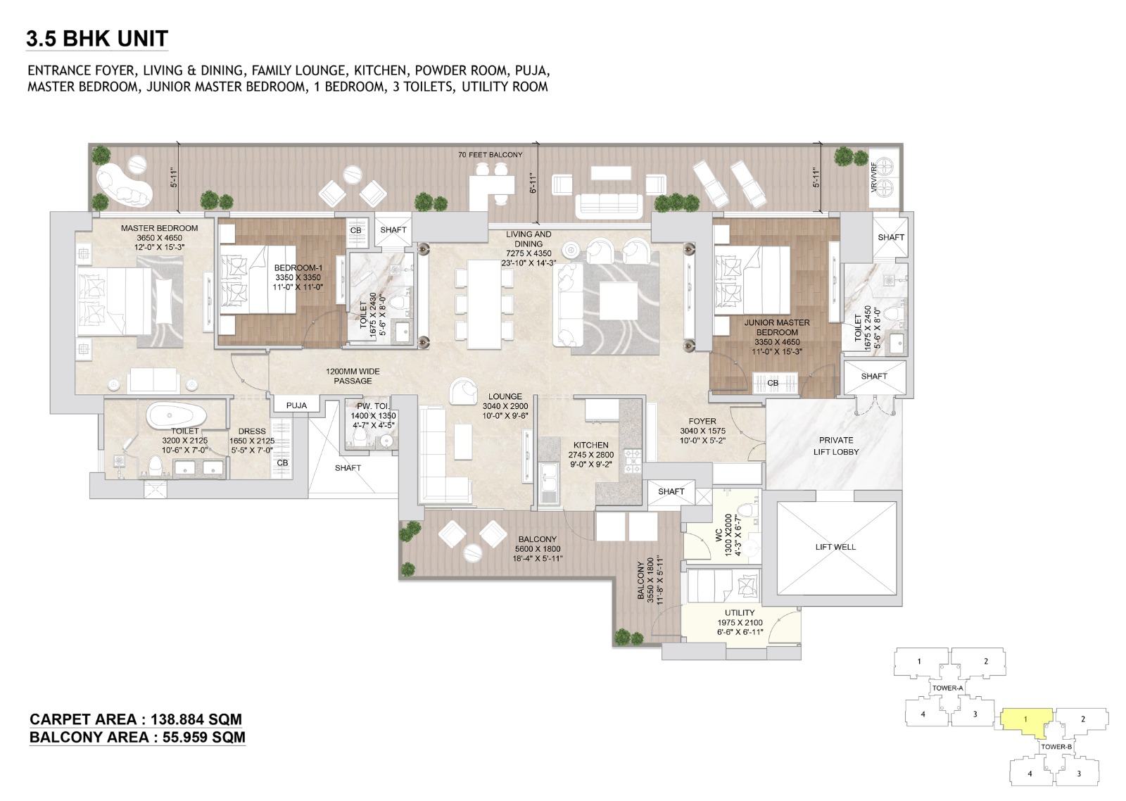 Signature Global Twin Tower DXP Floor Plan